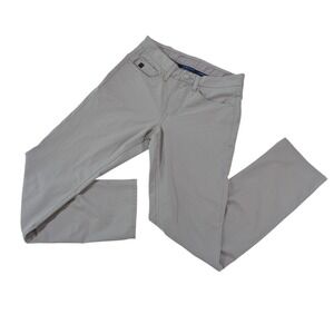 Vineyard Vines On-The-Go Pants Men 28x29 Gray Performance Stretch 5 Pocket Chino